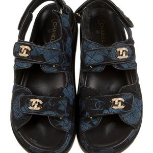 2021 Chanel Dad Sandals denim 40 10
